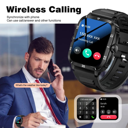 Smart Watch, Wireless Calls, Music Playback, Message Reminders, Multi-Sports Mode, Suitable For Men And Women - GetGadgets