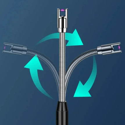 Kitchen USB Electric Arc Lighter Rechargeable Windproof BBQ - GetGadgets