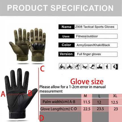 Z908 Outdoor Tactical Gloves For Hiking Camping Wilderness - GetGadgets