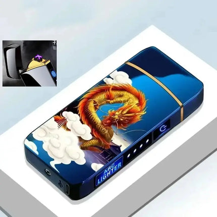 New Electric Lighter USB Charging Windproof Double Arc - GetGadgets