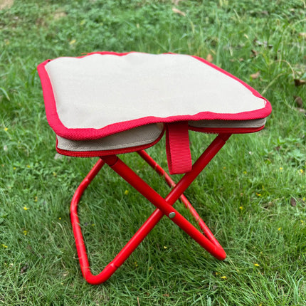Portable folding stool, foldable hand-held camping stool, special folding stool for camping and fishing outdoors - GetGadgets