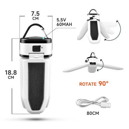 Powerful Rechargeable Solar Camping Lamp With 60 LED Lights For All Night Illumination - GetGadgets