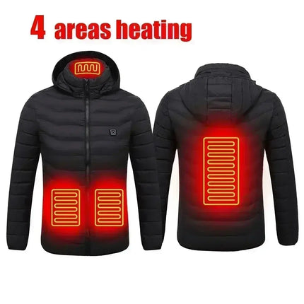 Premium Self Heating USB Jacket For Outdoors 23 Zones - GetGadgets