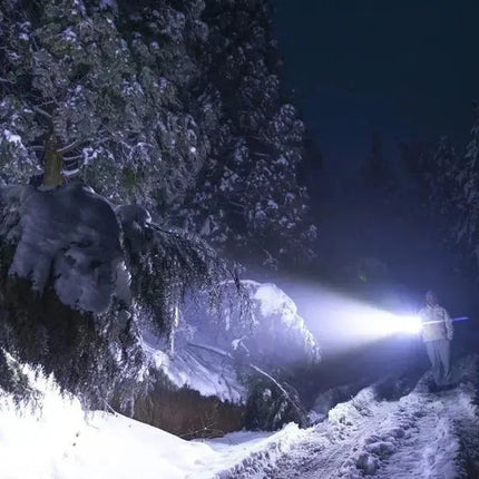 Powerful P70 Led Flashlights 5000LM Ultra Bright Tactical Light Emergency Spotlights Telescopic Zoom Light Built-in Battery - GetGadgets