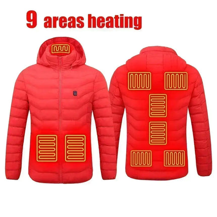 Premium Self Heating USB Jacket For Outdoors 23 Zones - GetGadgets