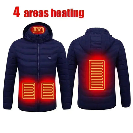 Premium Self Heating USB Jacket For Outdoors 23 Zones - GetGadgets