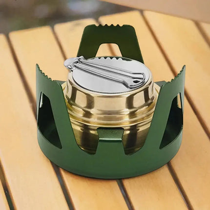Portable Mini Alcohol Stove Burner Adjustable Firepower Gasoline Stove Aluminum Alloy Bracket Ultralight Brass Camping Stoves - GetGadgets