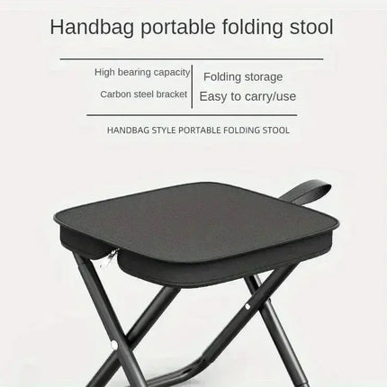 Portable folding stool, foldable hand-held camping stool, special folding stool for camping and fishing outdoors - GetGadgets