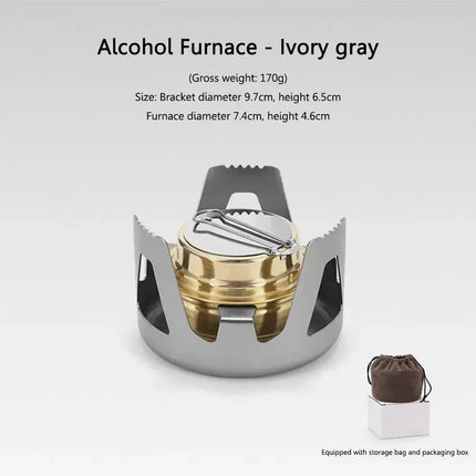 Portable Mini Alcohol Stove Burner Adjustable Firepower Gasoline Stove Aluminum Alloy Bracket Ultralight Brass Camping Stoves - GetGadgets