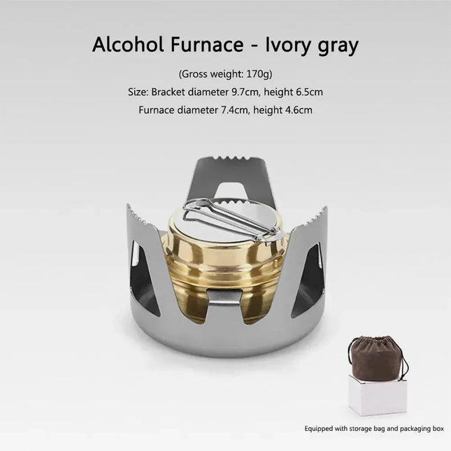 Portable Mini Alcohol Stove Burner Adjustable Firepower Gasoline Stove Aluminum Alloy Bracket Ultralight Brass Camping Stoves - GetGadgets
