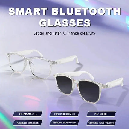 Smart Glasses Bluetooth Sunglasses Earphones UV400 Polarized Anti Blue Light Lens Driving Glasses Hands-free Call Music Camera - GetGadgets