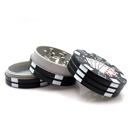 Poker Chip 3 Parts Style Spice Cutter 40mm Tobacco Grinder Herb Cutter Smoking Accessories Gadget Tool - GetGadgets
