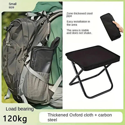 Portable folding stool, foldable hand-held camping stool, special folding stool for camping and fishing outdoors - GetGadgets