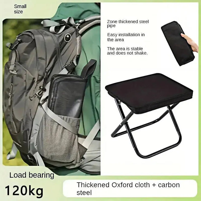 Portable folding stool, foldable hand-held camping stool, special folding stool for camping and fishing outdoors - GetGadgets