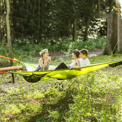 Portable Triangle Hammock Anti-Rollover Camping Hammock Multi Person Aerial Mat Convenient Hanging Sleep Bed for Hiking Travel - GetGadgets