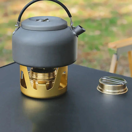 Portable Mini Alcohol Stove Burner Adjustable Firepower Gasoline Stove Aluminum Alloy Bracket Ultralight Brass Camping Stoves - GetGadgets