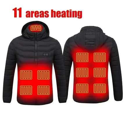 Premium Self Heating USB Jacket For Outdoors 23 Zones - GetGadgets