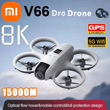 Xiaomi V66 Mini RC Aerial Drone 8K Professinal Wide Angle HD Camera Foldable Obstacle Avoidance Helicopter High Drone Toy New - GetGadgets