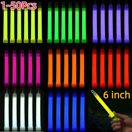 6 Inch Glow Light Sticks For Survival Hiking Camping Gear - GetGadgets