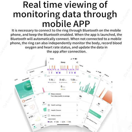 Smart Ring Newest Intelligent Wearable Device For Men Women Bluetooth Heart Rate Sleep Health Monitor Waterproof for IOS Android - GetGadgets