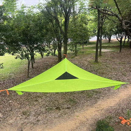 Portable Triangle Hammock Anti-Rollover Camping Hammock Multi Person Aerial Mat Convenient Hanging Sleep Bed for Hiking Travel - GetGadgets