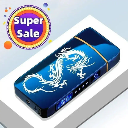 New Electric Lighter USB Charging Windproof Double Arc - GetGadgets