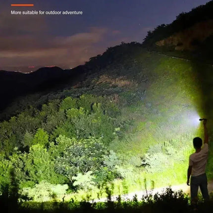 Powerful P70 Led Flashlights 5000LM Ultra Bright Tactical Light Emergency Spotlights Telescopic Zoom Light Built-in Battery - GetGadgets