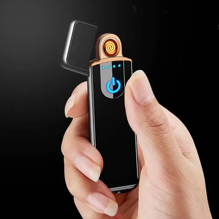 Portable Windproof USB Double Arc Lighter Touch Sensor - GetGadgets