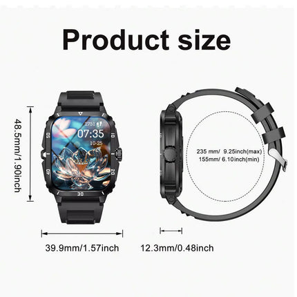 Smart Watch, Wireless Calls, Music Playback, Message Reminders, Multi-Sports Mode, Suitable For Men And Women - GetGadgets