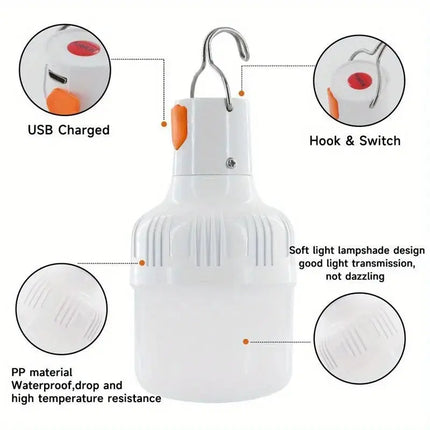 Rugged Portable LED Emergency Lantern USB Rechargeable for Outdoors Keeps You Safe Anywhere GetGadgets