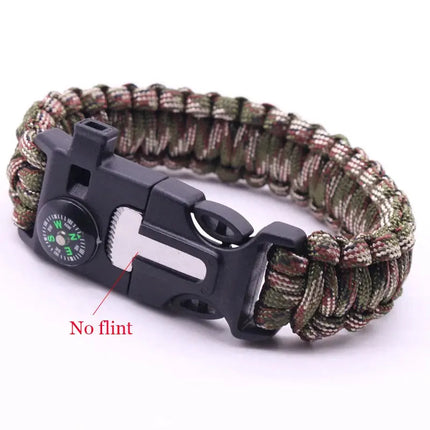 Outdoor Paracord Survival Bracelet Men Women Emergency - GetGadgets