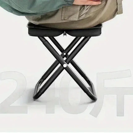 Portable folding stool, foldable hand-held camping stool, special folding stool for camping and fishing outdoors - GetGadgets