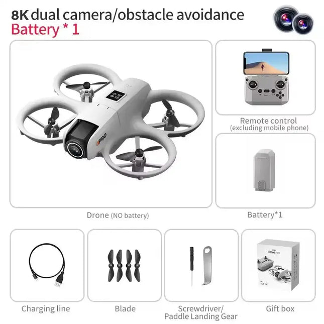 Xiaomi i1 PRO Mini Drone 8K HD Dual Camera Aerial Obstacle Avoidance Optical Flow Hover Avoidance Four-Axis RC Drone 10000M - GetGadgets