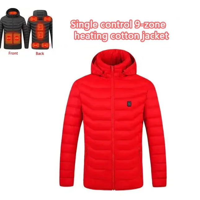 Mens Heated Winter Jacket With USB Heating Water Resistant - GetGadgets