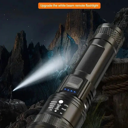 Powerful P70 Led Flashlights 5000LM Ultra Bright Tactical Light Emergency Spotlights Telescopic Zoom Light Built-in Battery - GetGadgets