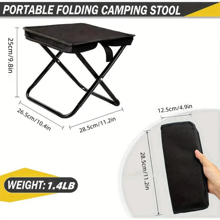 Portable folding stool, foldable hand-held camping stool, special folding stool for camping and fishing outdoors - GetGadgets