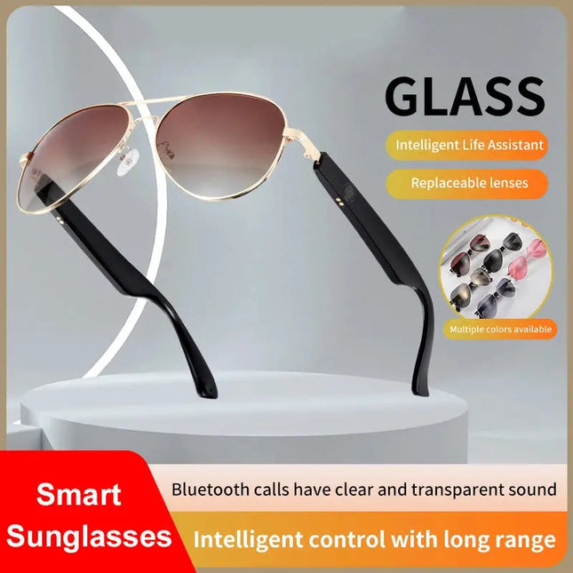 Smart Sunglasses Bluetooth glasses,Wireless HD UV Protective Lens Eyewear Waterproof Speaker,listen to songs, talk sunglasses - GetGadgets