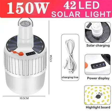 Brilliant Portable Solar Camping Lantern With 5 Lighting Modes For All Night Adventures - GetGadgets