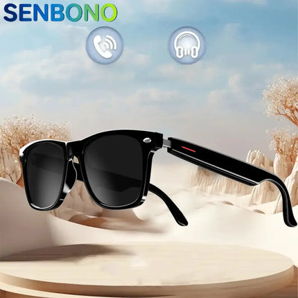SENBONO Orignal E13 Smart Glasses With Sunglasses Open Ear Headsets Waterproof Hands-Free Calling Sunglasses For Men Womem - GetGadgets