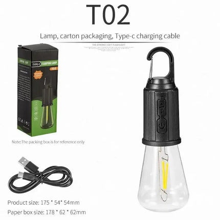 Ultimate LED Camping Hanging Lamp With Rechargeable Battery For Clear Campsite Illumination - GetGadgets