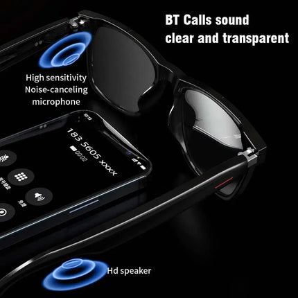 SENBONO Orignal E13 Smart Glasses With Sunglasses Open Ear Headsets Waterproof Hands-Free Calling Sunglasses For Men Womem - GetGadgets