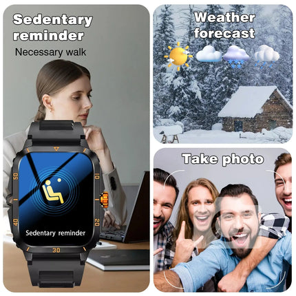 Smart Watch, Wireless Calls, Music Playback, Message Reminders, Multi-Sports Mode, Suitable For Men And Women - GetGadgets