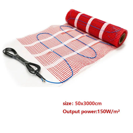 Warmmat Electric Radiant Self-adhesive Floor Heat Heating Mat 4-12m2 The Ceramic Tile Wooden Floor Heating System 150W/m2 - GetGadgets