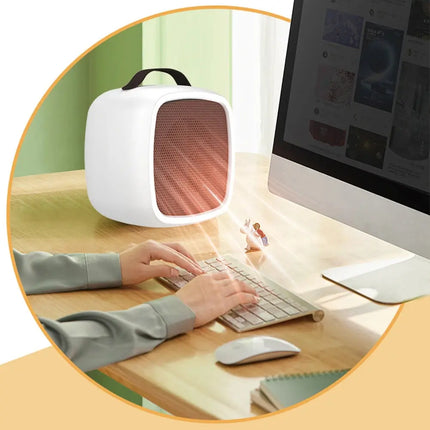 Portable Mini Heaters Household Desktop Mutes Fast Heating Warmer Fan 500W PTC-Ceramic Warm Air Heaters for Indoor Office Winter - GetGadgets