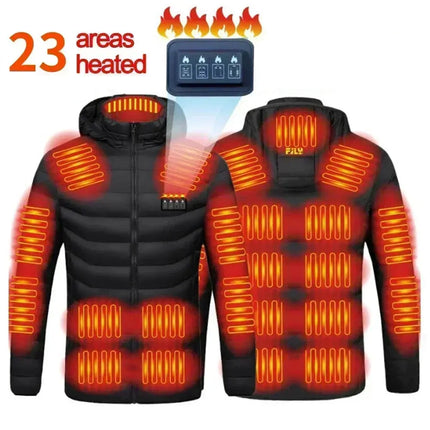 Premium Self Heating USB Jacket For Outdoors 23 Zones - GetGadgets