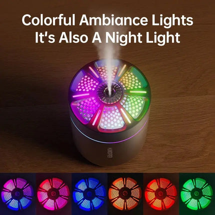 Powerful and Efficient Air Humidifier 180ML Aromatherapy Aroma Diffuser Essential Oil with Colorful Lights for Home Car Bedroom - GetGadgets