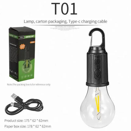 Ultimate LED Camping Hanging Lamp With Rechargeable Battery For Clear Campsite Illumination - GetGadgets