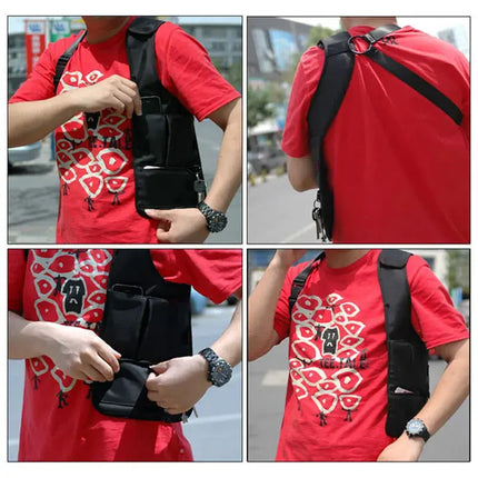 Travel Safe Anti-Theft Safety Hidden Underarm Shoulder Bag Double-Bag Design Pouch Secret Agent Shoulder Phone Case Wallet Bags - GetGadgets