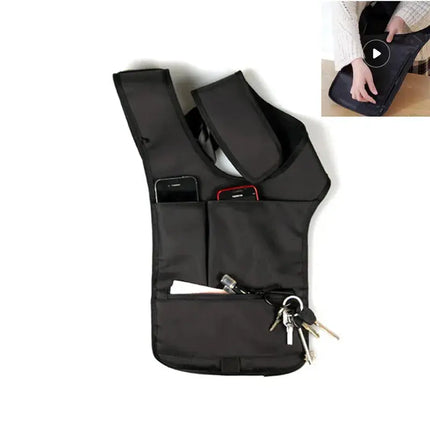 Travel Safe Anti-Theft Safety Hidden Underarm Shoulder Bag Double-Bag Design Pouch Secret Agent Shoulder Phone Case Wallet Bags - GetGadgets