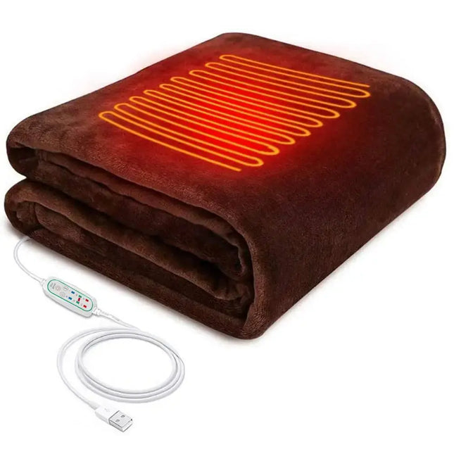 Portable USB Heated Blanket With Timer For Cozy Warmth - GetGadgets